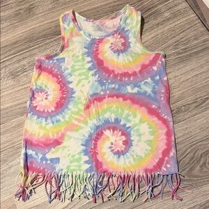 The Children's Place Rainbow Tie-Dye Fringe Tank Top